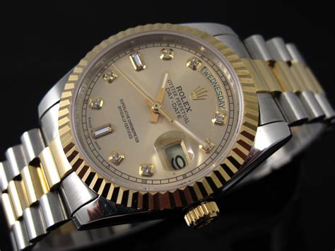 rolex day date two tone.